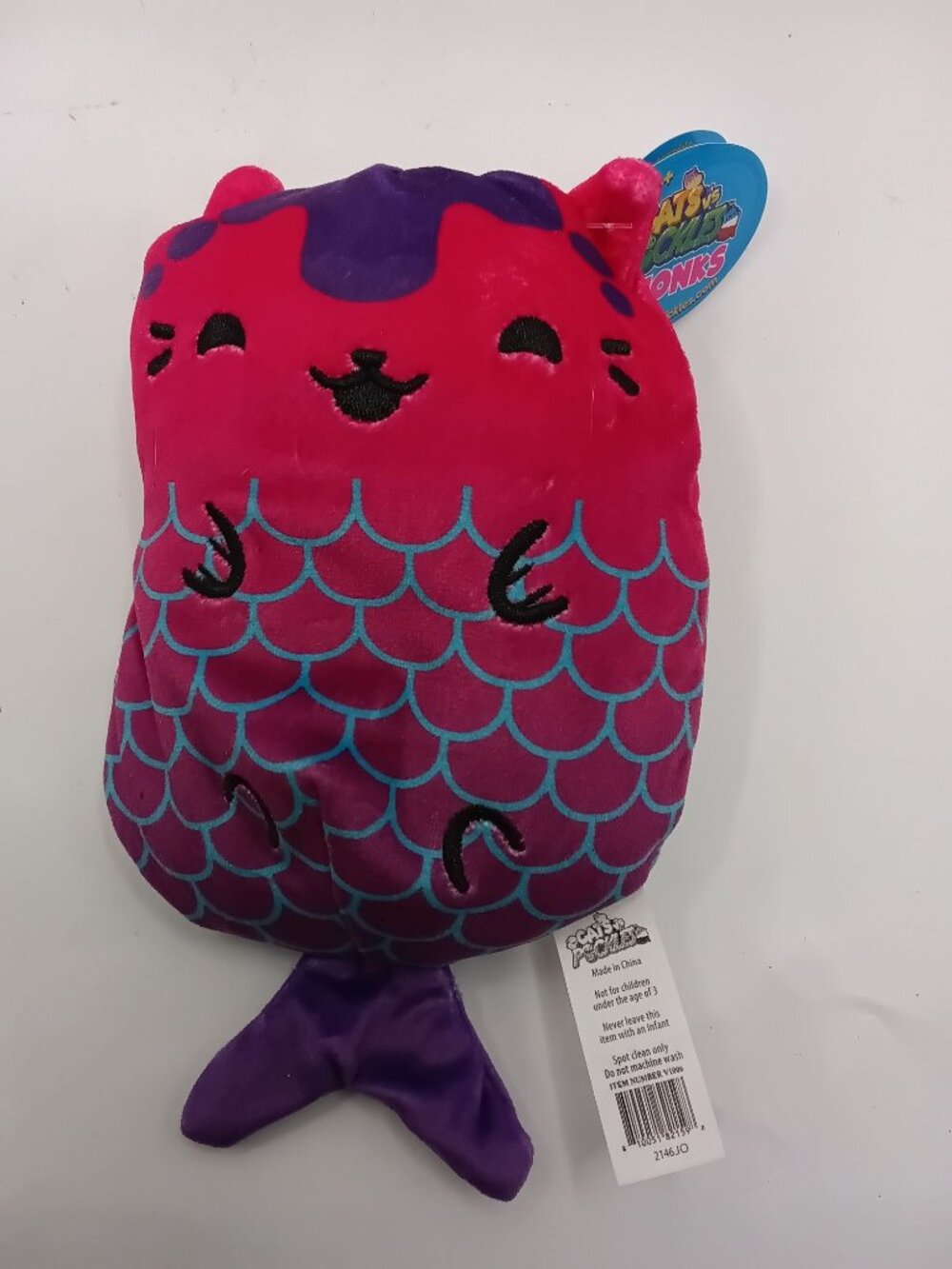Cats Vs Pickles Chonks Plush Toy Beta The Mermaid Cat 7"